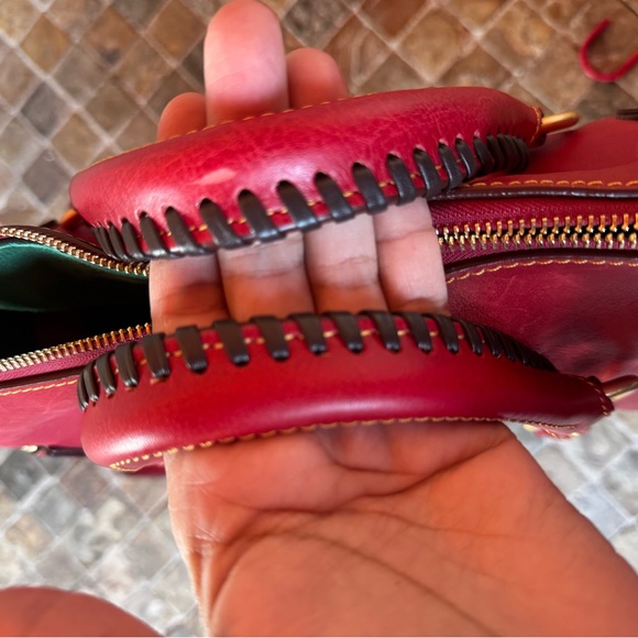 Dooney & Bourke Burgundy Leather Satchel - Picture 10 of 14